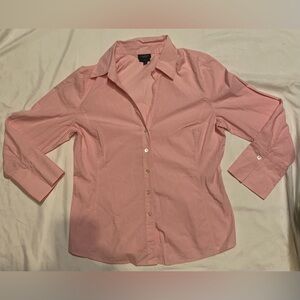 Talbots Pink Button-Up Blouse